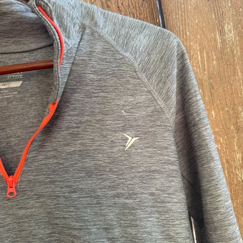 OLD NAVY Girls Gray Pullover 1/4 Zip Long Sleeve Sweatshirt Size 14